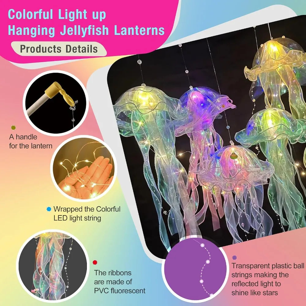 Ribbon&Bead LED Bulbs Ceiling Bedroom Decoration Lamp Mermaid