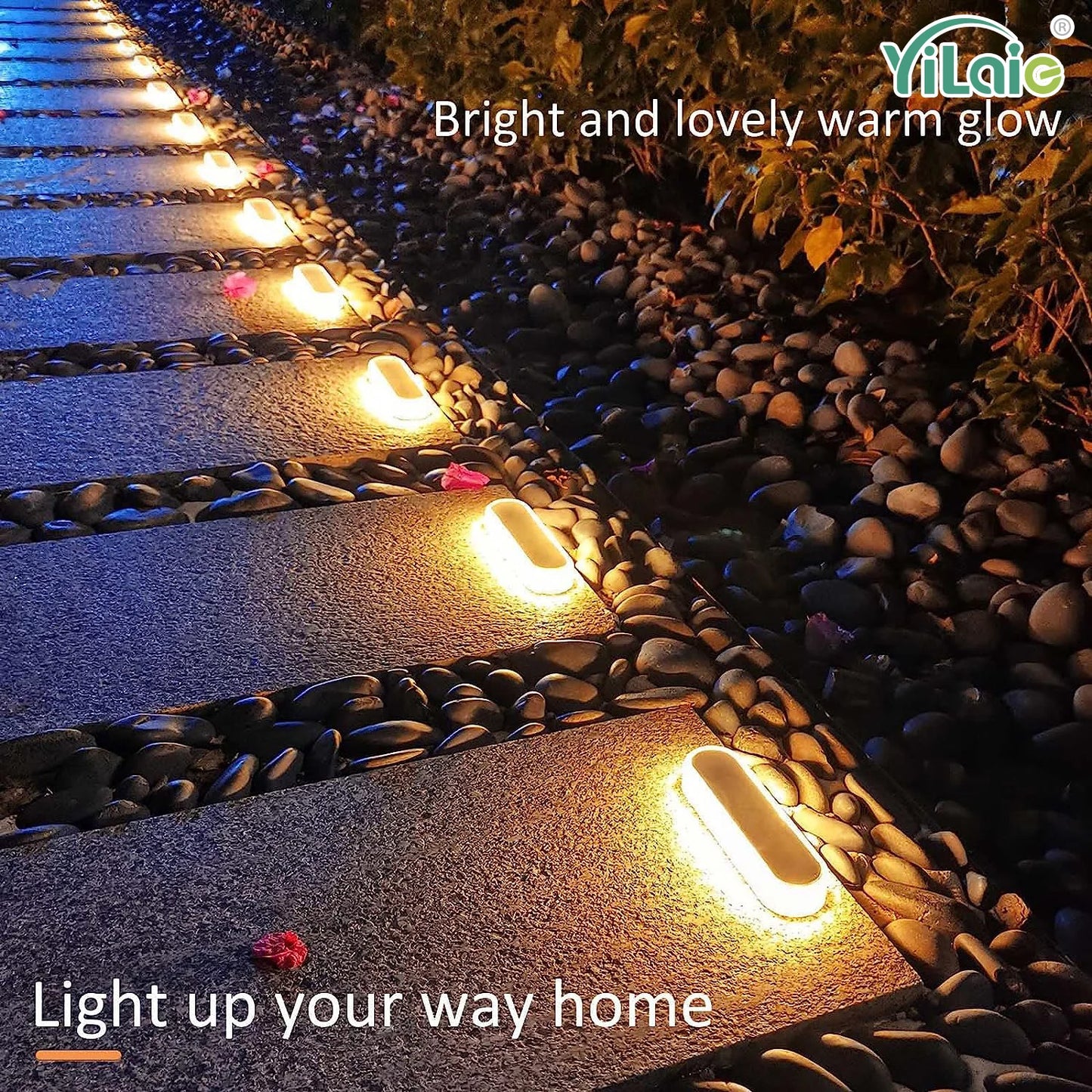 Quality Solar Step Lights IP68 Warm White LED Lights