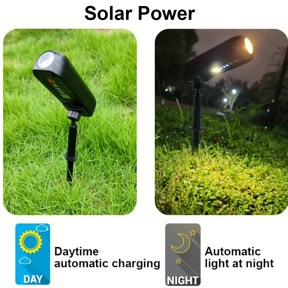 LED Outdoor Solar Lawn Lights Landscape Spotlights