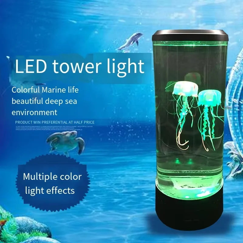 Jellyfish Lava Lamp Aquarium Ocean Night Lights