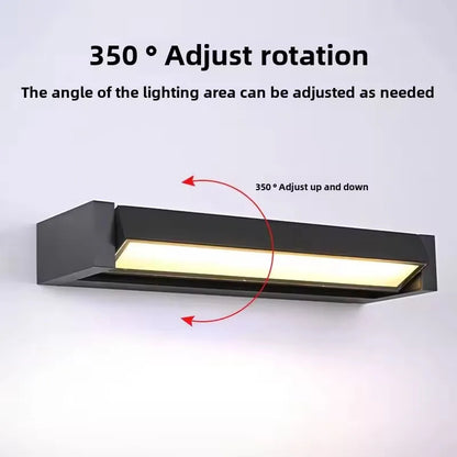 Outdoor Wall Light LED 350Adjustable Angle Waterproof Wall Lamp