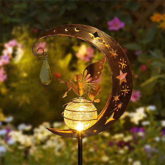 Moon Fairy Solar Lights Outdoor Garden Decorations