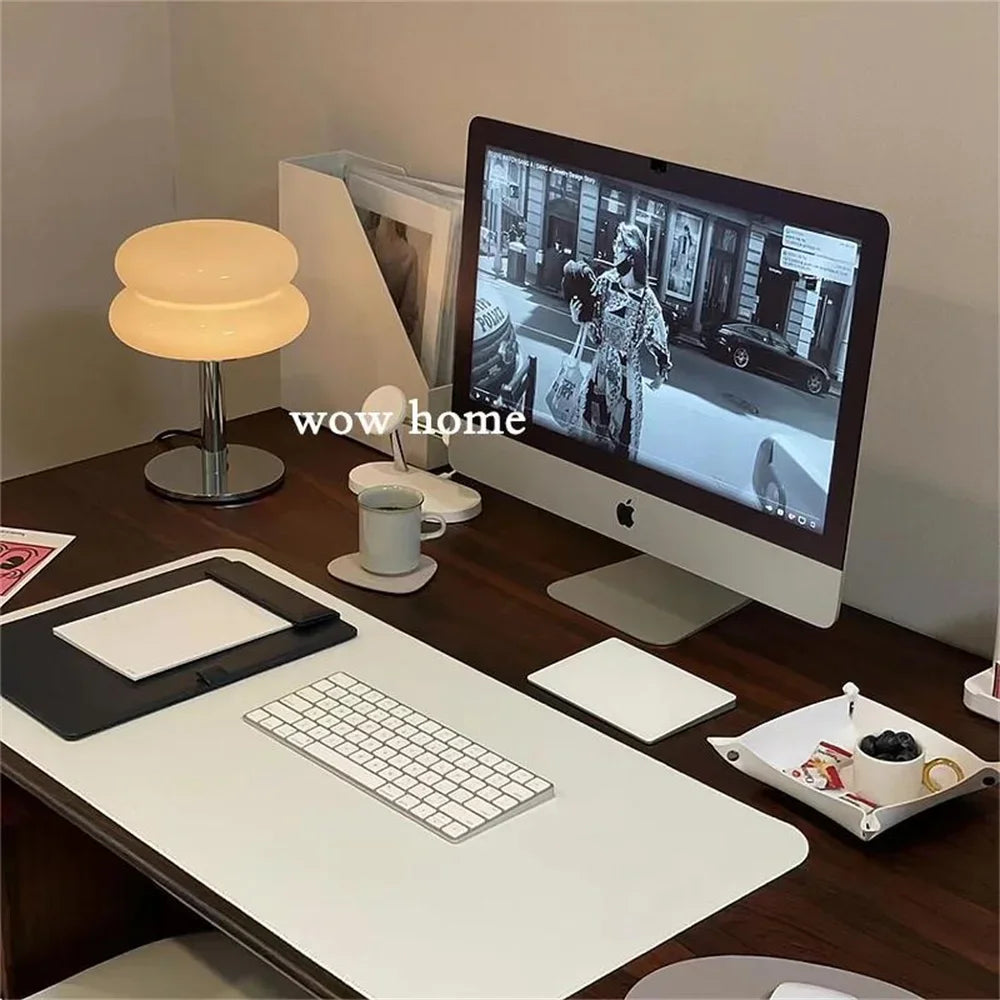 Nordic Bauhaus Macaron Glass LED Desk Lamp Dimming