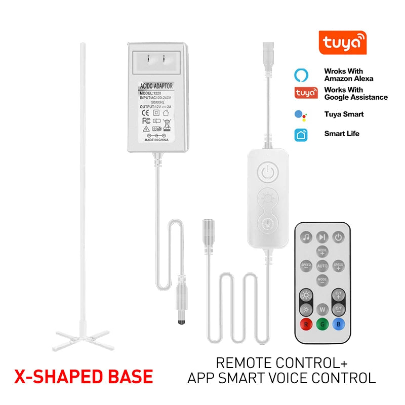 Tuya RGB Floor Lamp180cm White Smart APP Remote Control