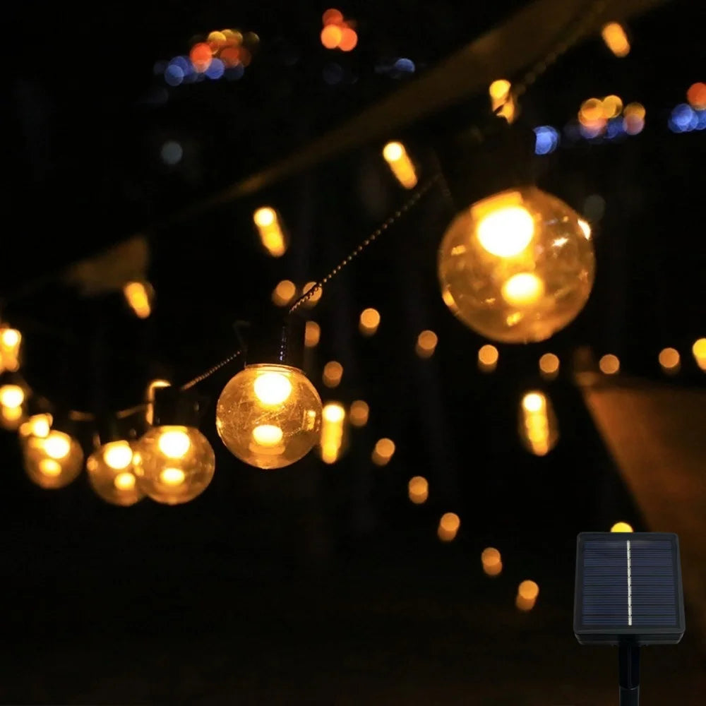 Solar Globe String Lights LED Outdoor Waterproof Fairy Lights