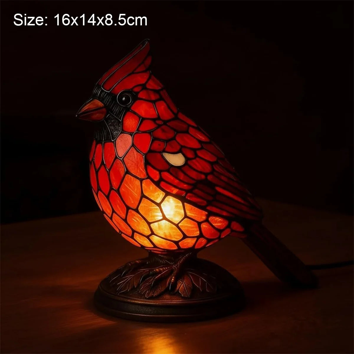 Cardinal Lamp Table Decor Gift Living Room Creative Night Light