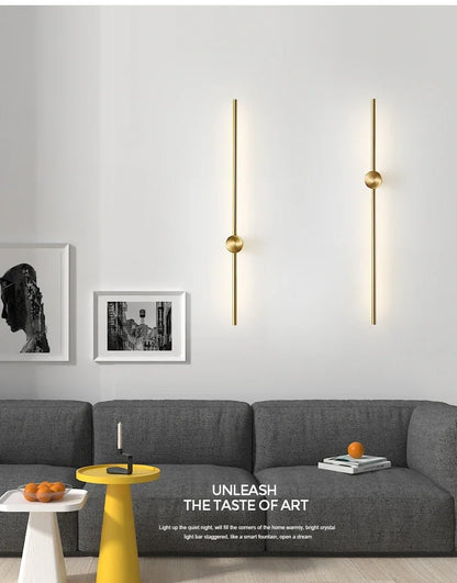 Nordic Art Design Minimalist Long Line Wall Lamps Modern