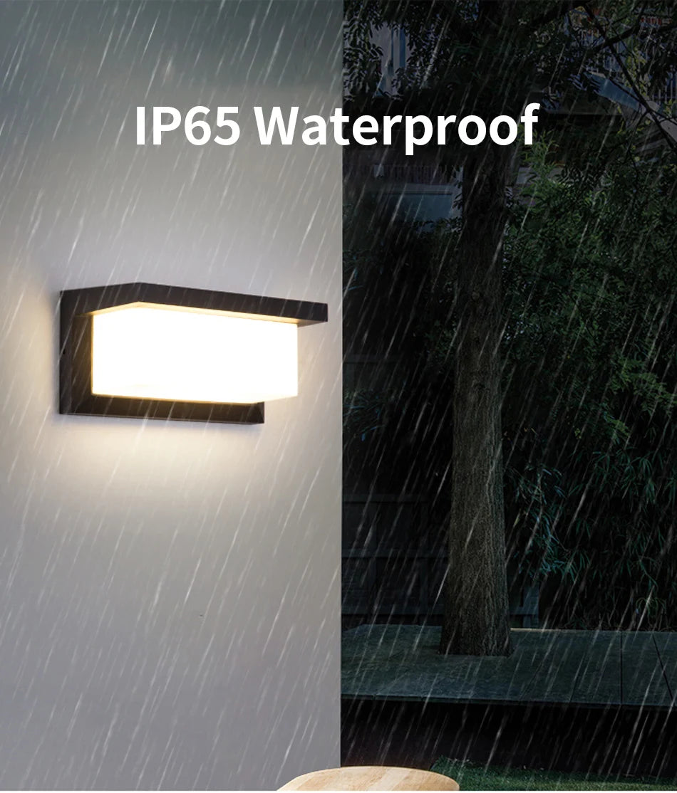 LED Outdoor Wall Lamp Waterproof IP65 Radar Sensor Ligthing