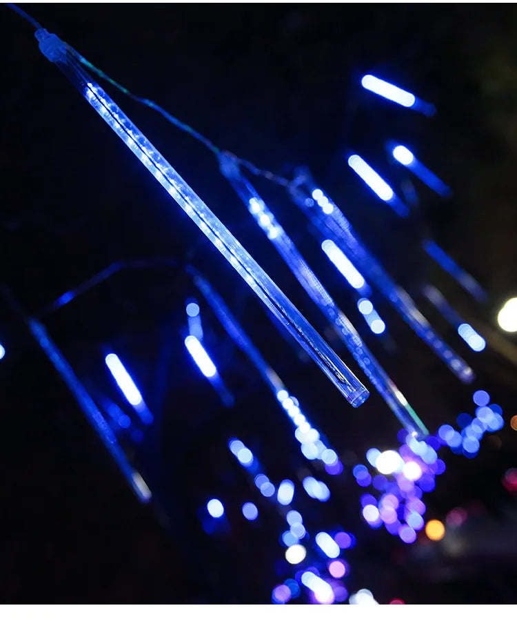 Solar Meteor Shower Lights Outdoor Meteor Lights 10Tubes