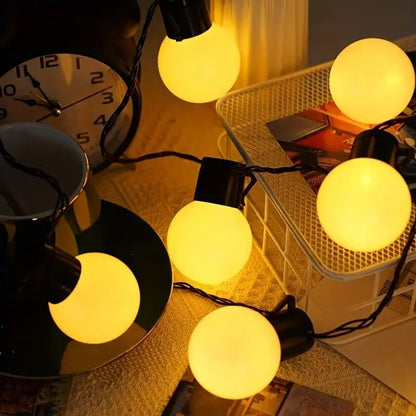 1PC LED Solar Light String Outdoor White Balls Decoration Lights