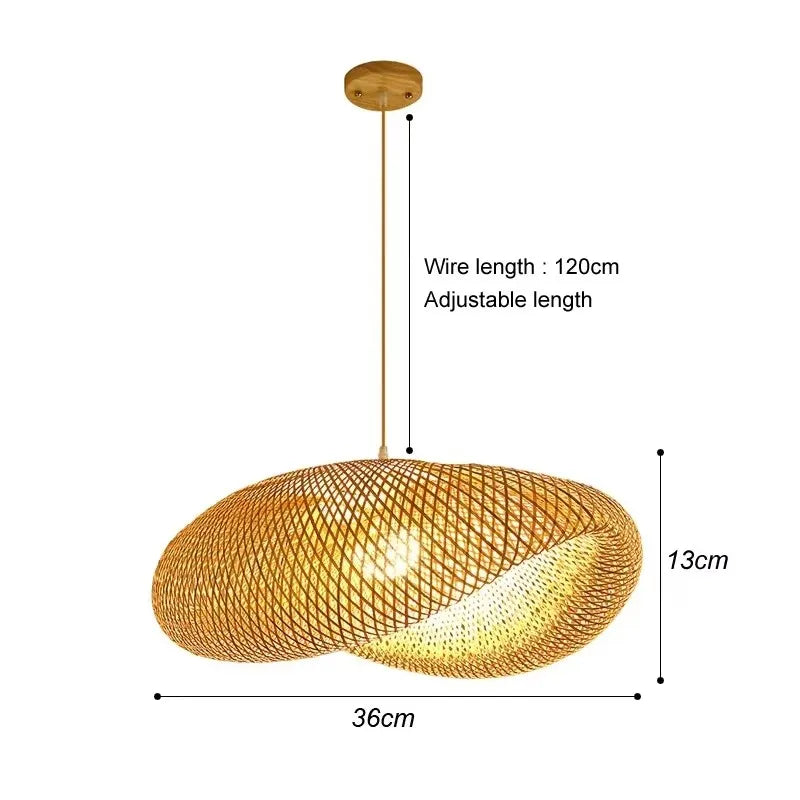 Newest Bamboo Pendant Lamp Ceiling Lights Rattan Wicker