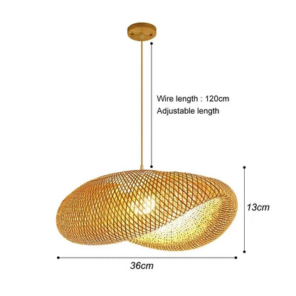 Newest Bamboo Pendant Lamp Ceiling Lights Rattan Wicker
