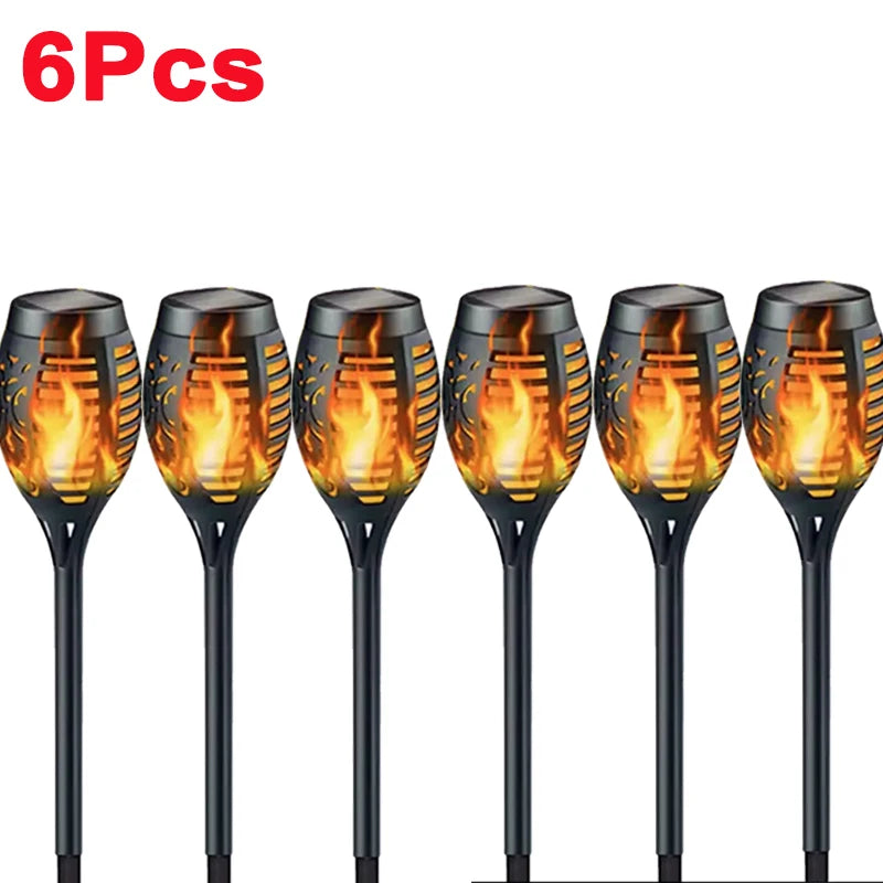 Solar Flame Torch Lights Flickering Light Waterproof Garden Decoration