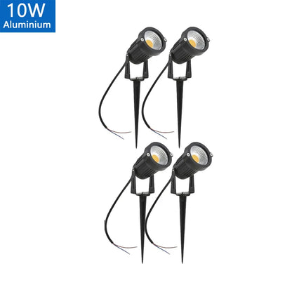Outdoor Waterproof Spike Garden Path Green Spotlights