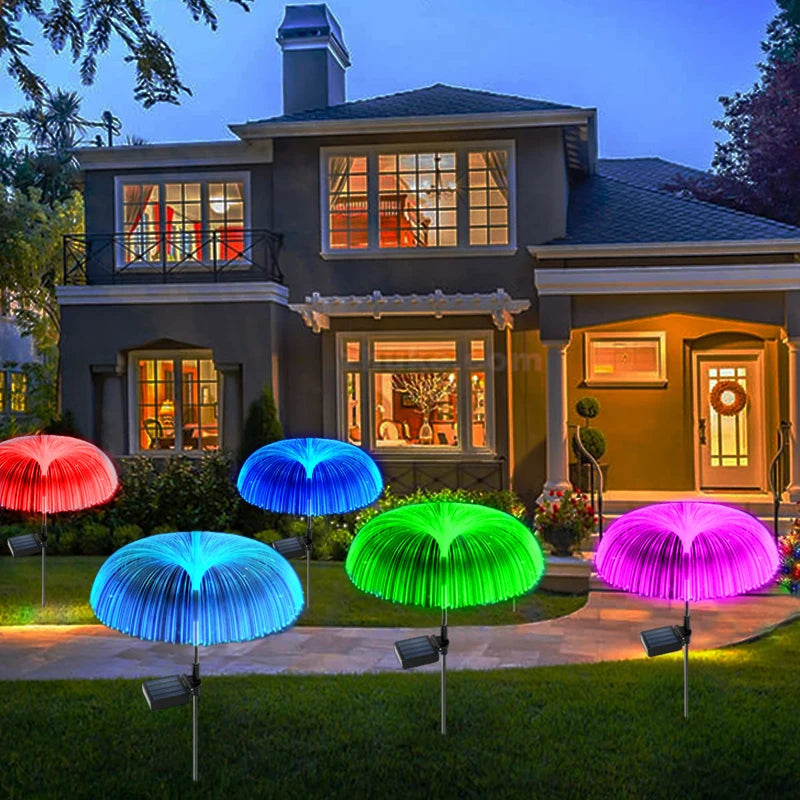 Solar LED Jellyfish Lights Outdoor Garden Decor Lawn Light
