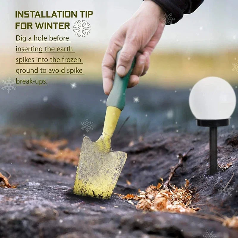 Solar Powered LED Bulb Lamp Energy Light Outdoor Garden