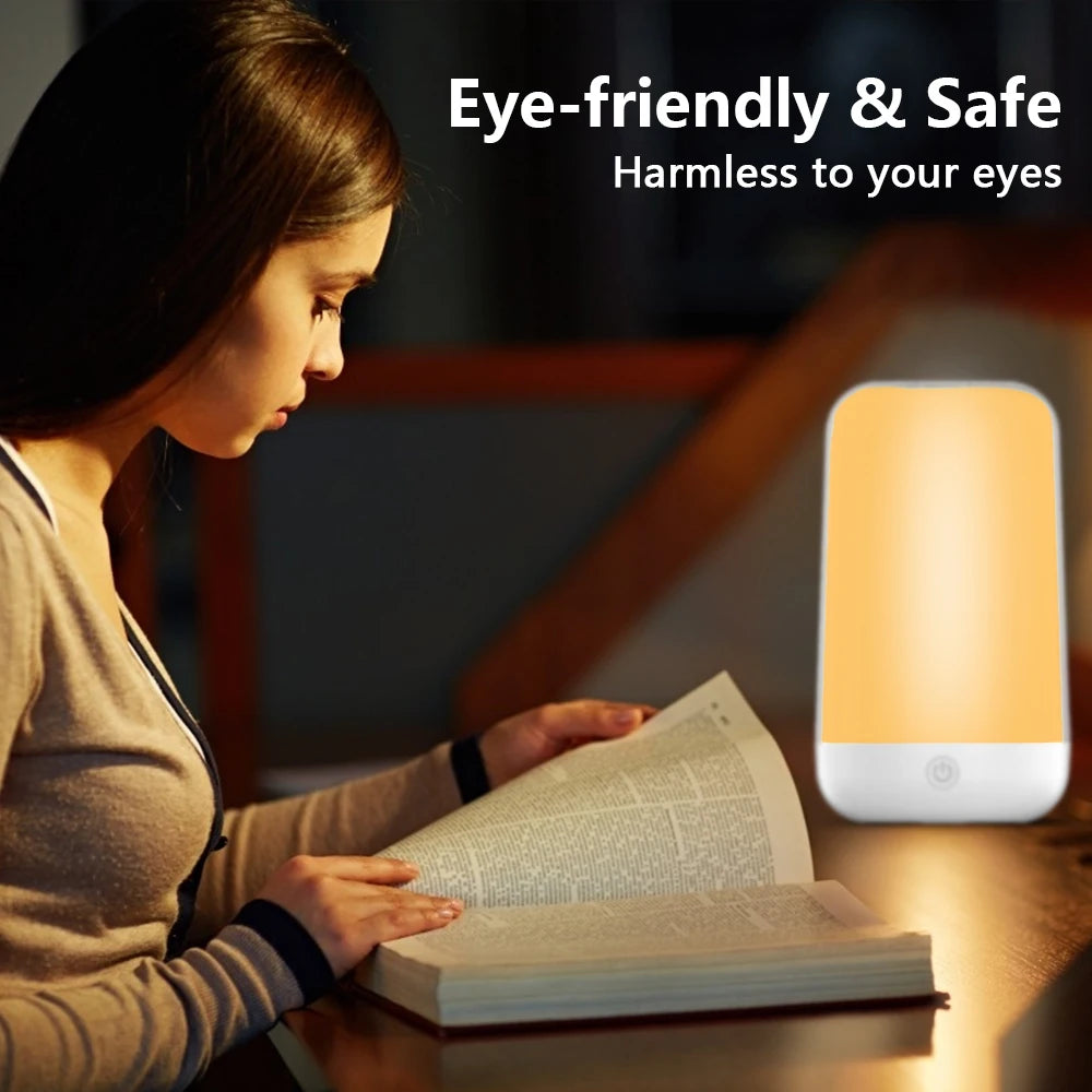 Smart Touch Bedside Table Lamp Dimmable RGB Bluetooth