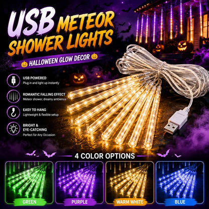 Meteor Shower Lights Falling Rain LED Tube String Lights