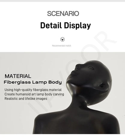 Nordic Humanoid Floor Lamp Sculpture Design Exhibition Lamp
