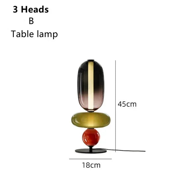 Italian Creative Colored Glass Designer LED Floor Light