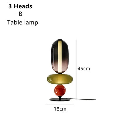 Italian Creative Colored Glass Designer LED Floor Light
