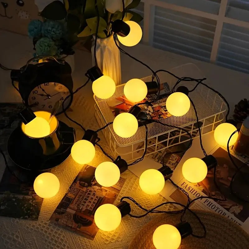 1PC LED Solar Light String Outdoor White Balls Decoration Lights