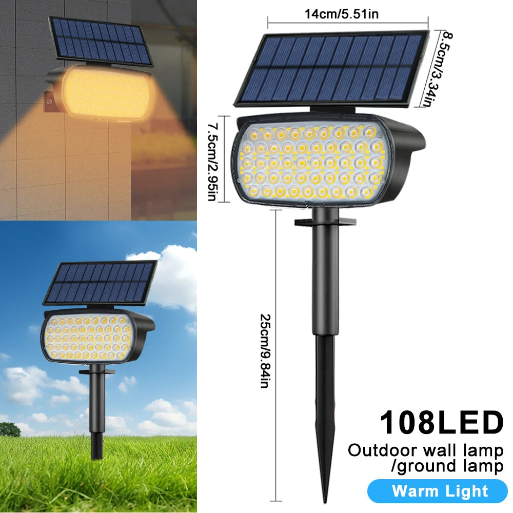 Solar Powered Wall Light Auto On/Off for Yard Garden Pathway