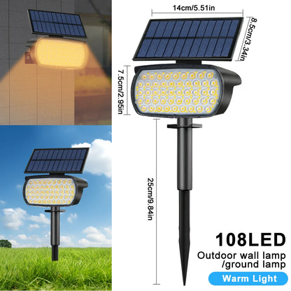 Solar Powered Wall Light Auto On/Off for Yard Garden Pathway