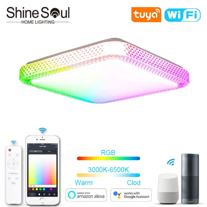 RGB Square ceiling light  LED Tuya Smart  control