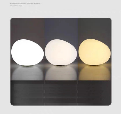 Round Stone-Shaped Modern Bedroom Study Atmosphere Desk Lamp