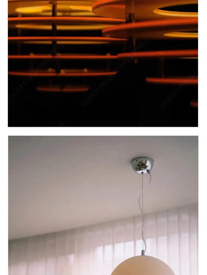 Nordic Danish Sunset Orange Restaurant Bar Pendant Lamp