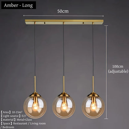 Modern Luxury Metal Chandelier Nordic Creative LED Glass