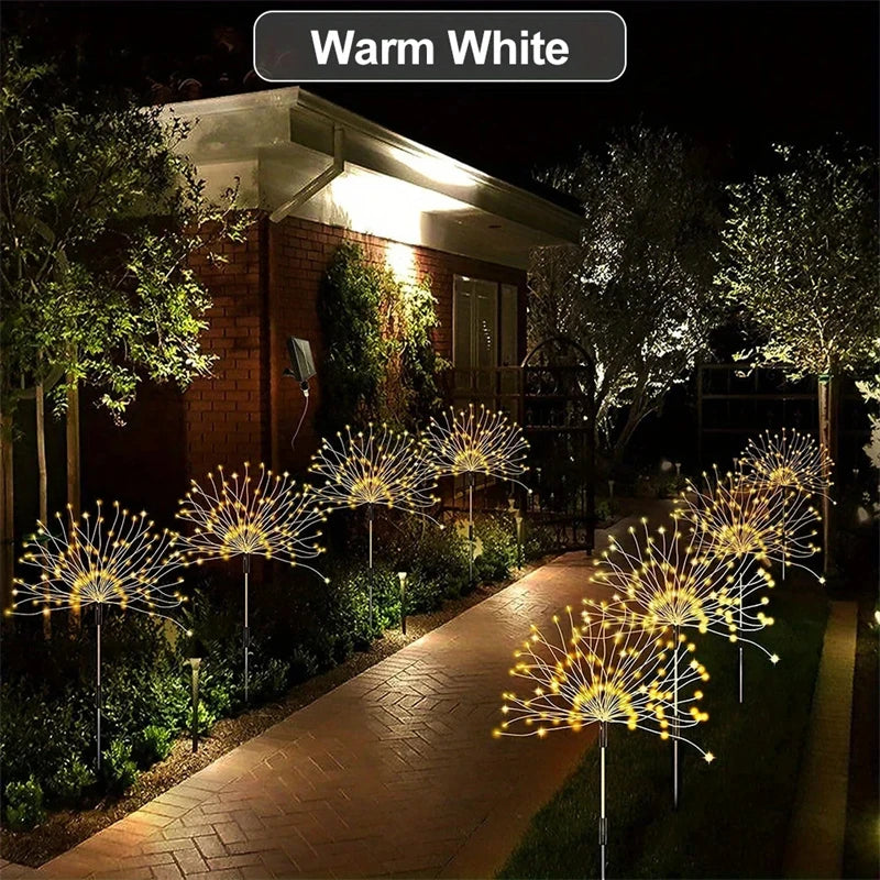 Solar Firework Light Waterproof Outdoor 8 Lighting