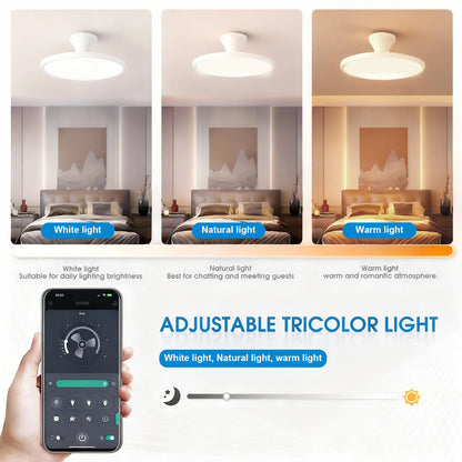 Modern Invisible Ceiling Fan with LED Light DC motor