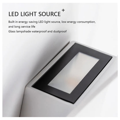 LED Wall Lamp Indoor and Outdoor IP65 Waterproof White/black Modern