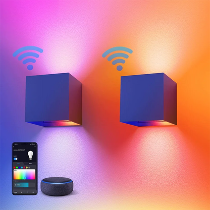 Tuya Outdoor Wall Light, Smart RGBCW Porch Lights