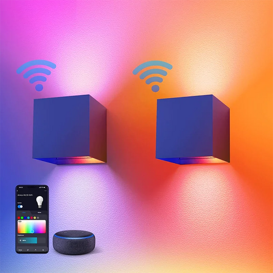 Tuya Outdoor Wall Light, Smart RGBCW Porch Lights