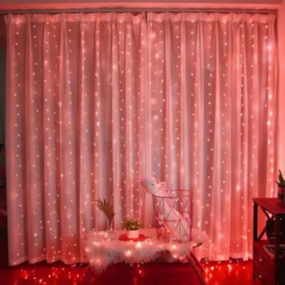 6x3M LED USB Curtain String Fairy Lights Christmas Garland