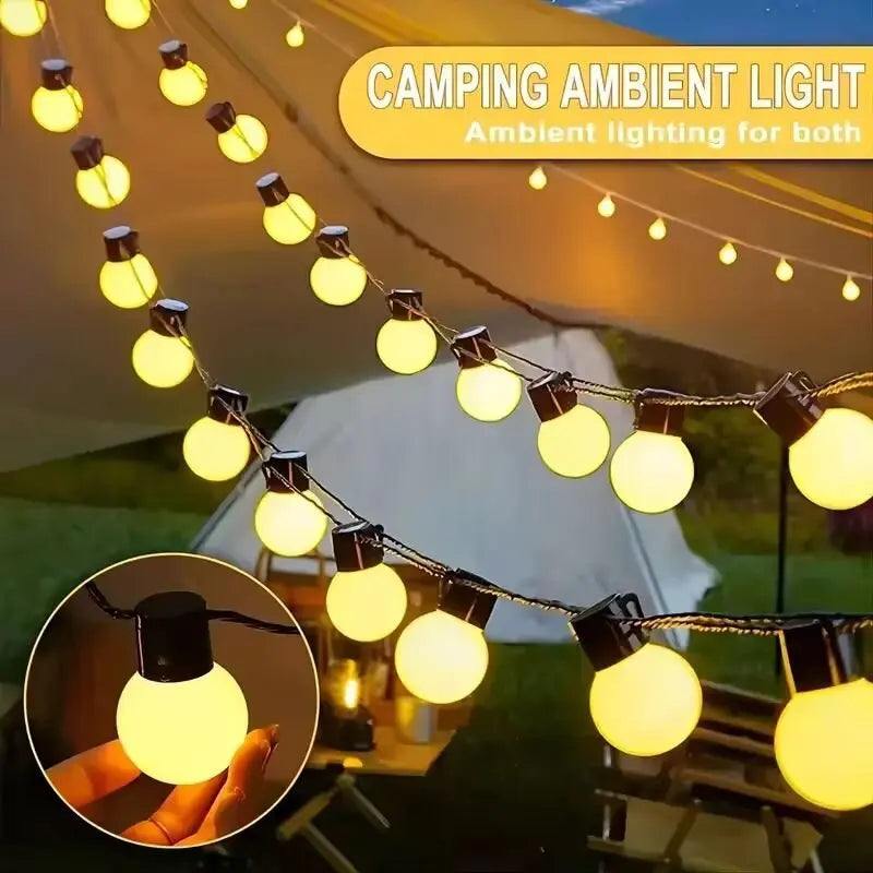 1PC LED Solar Light String Outdoor White Balls Decoration Lights