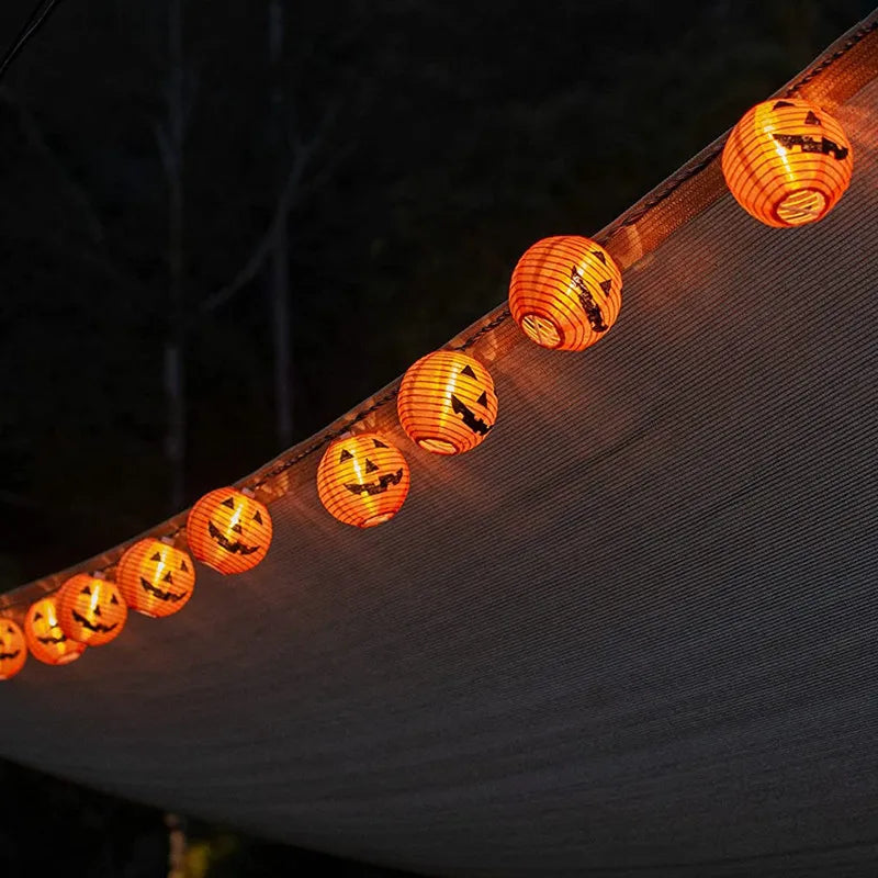 Halloween Pumpkin Lantern Solar String Lights Outdoor