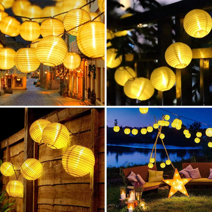 Waterproof Lantern Solar String Fairy Lights LED Outdoor