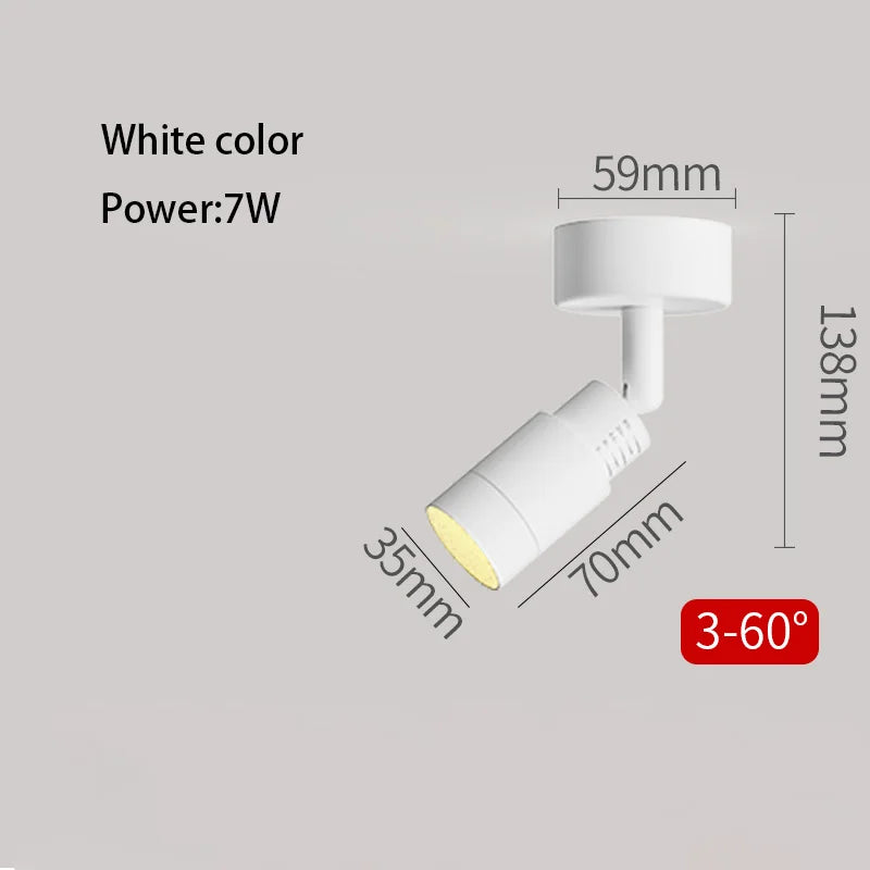 3-60 Degree Adjustable Angle Beam Led Spotlight