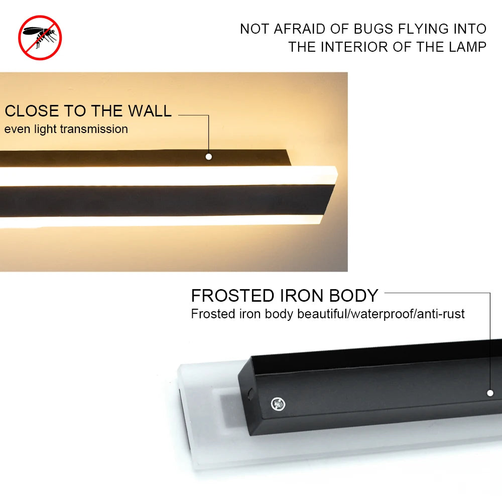 Garden LED Wall Light Remote Dimming Outdoor Lighting
