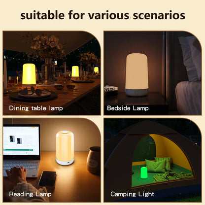 Smart Touch Bedside Table Lamp Dimmable RGB Bluetooth