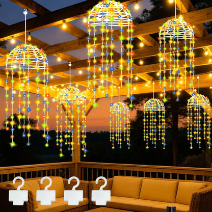 Jellyfish Lights, 8 Lighting Modes  for Patio Eaves Balcony Porch Trees  Christmas Decoration