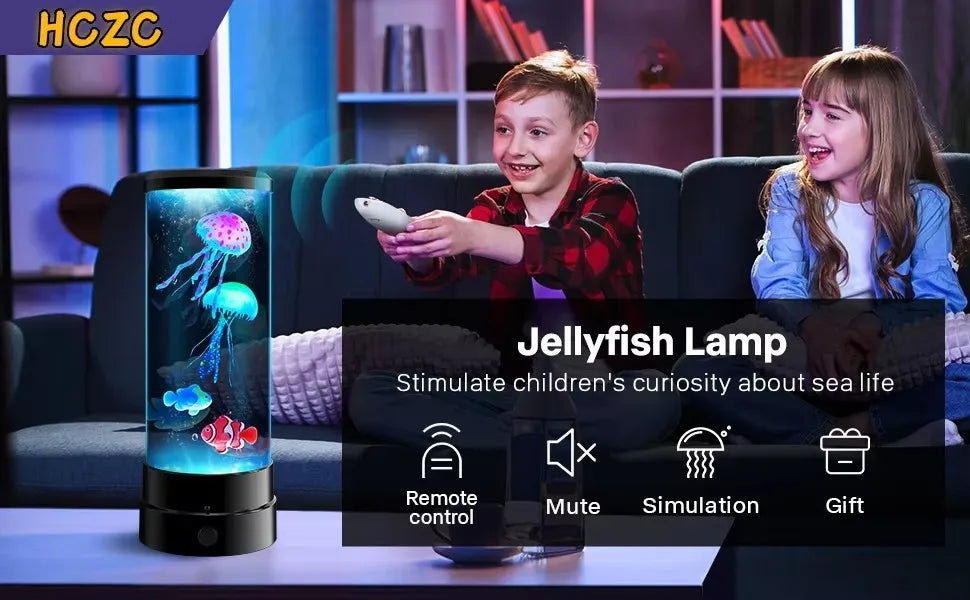 Jellyfish Lamp with 16 Color and Remote Control
