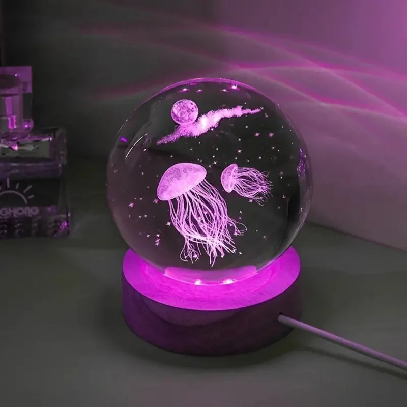 Deep-Sea Jellyfish Crystal Ball Night Light