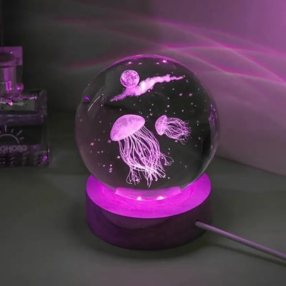 Deep-Sea Jellyfish Crystal Ball Night Light