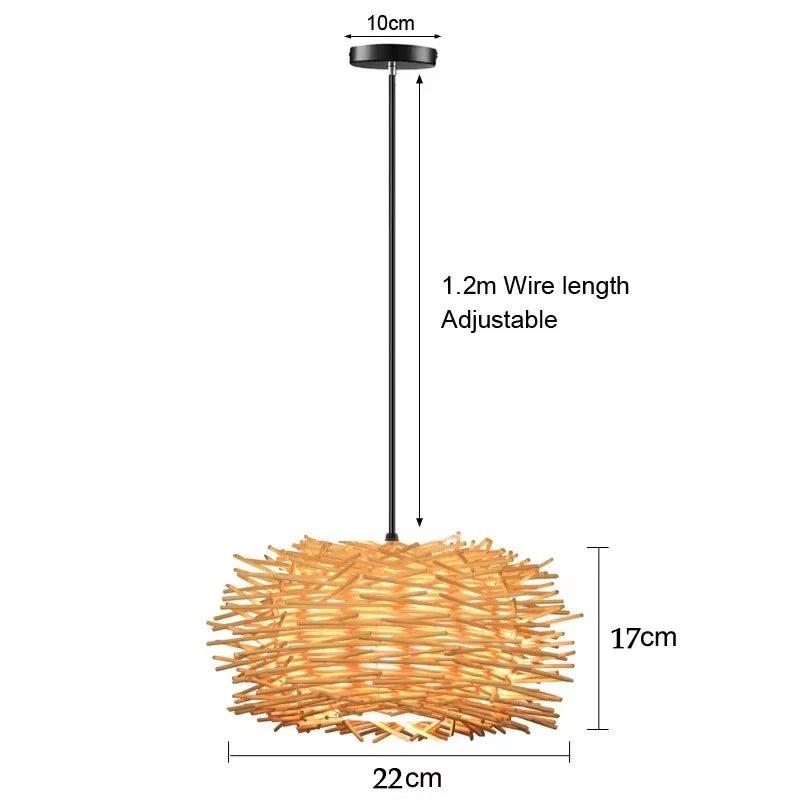 Newest Bamboo Pendant Lamp Ceiling Lights Rattan Wicker