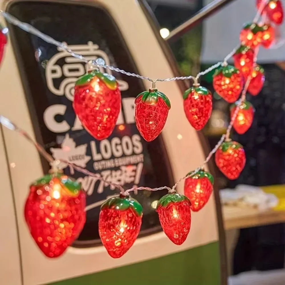 Strawberry LED String Lights 1.5M 10LED Battery Operated